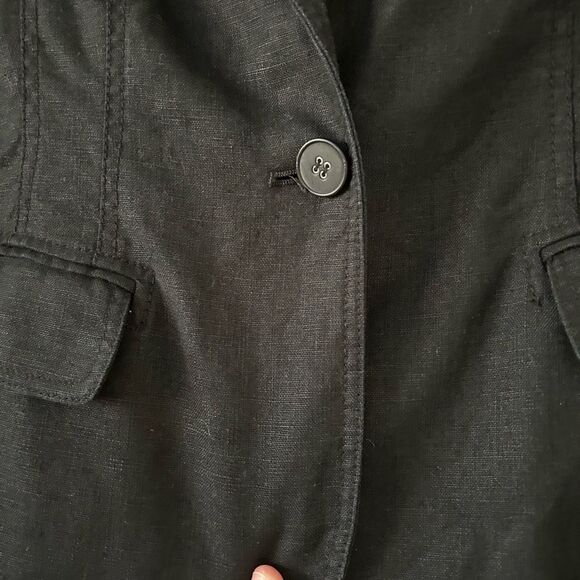 Philippe Adec Black Linen Blazer - Picture 8 of 12